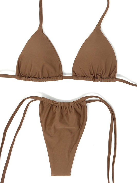 BERRY ITTY TRIANGLE TOP - ESPRESSO - Berry Beachy Swimwear