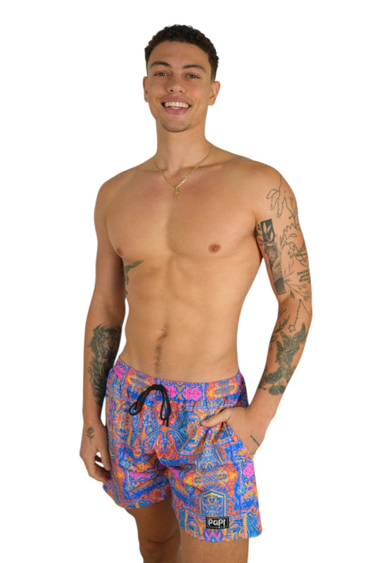 PAISLEY TIDE TRUNKS 5.5" & 7.5" STRETCH - Berry Beachy Swimwear