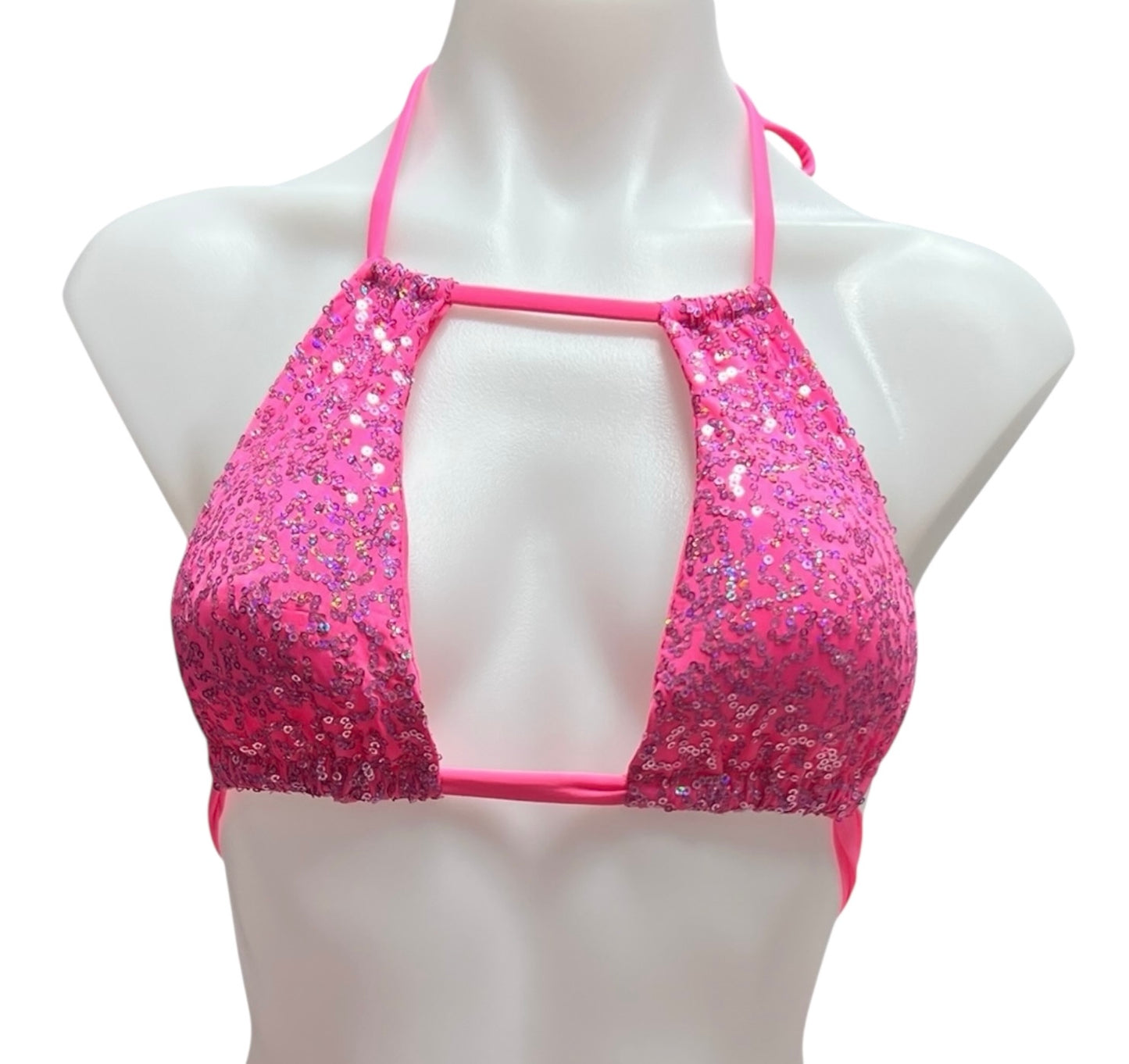 BLADE TRIANGLE-PINK SEQUIN